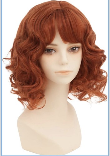 Short red orange - curly, for