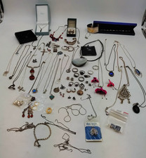 Silver Jewellery Bundle Job Lot Sterling Silver 925 Pendants Bracelets Earrings