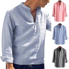 Retro Mens Collarless Grandad