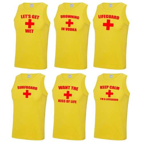 Mens yellow lifeguard vests - mens,