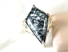 Sterling Silver 925 Large Viking Medieval Style Large Ring Size 7