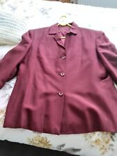 Debenhams Ladies Crimson Slub Silk Effect Jacket Size 12