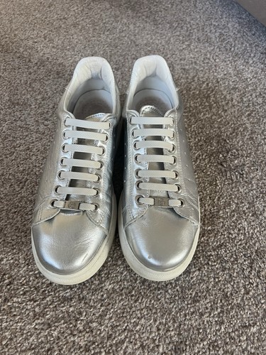 Moda pelle silver trainers - silver,