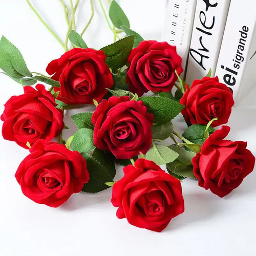12x artificial single rose bud - single,