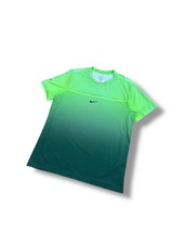 Rare Nike Rafa Nadal US Open Tennis 2015 T-Shirt Gradient Green