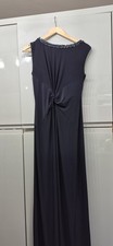 Monsoon Navy Beaded Maxi Dress Size 10 Evening Occasion Gown