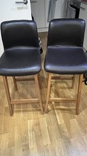 Table and Chairs HOMCOM Bar Stools Set of 2 Faux Leather Dining Chairs