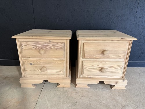Stripped pine bedsides - pine,