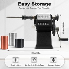 Manual Electric Coil Winding Machine Wire Counter 0-99999 for 0.02-2.6mm DIY