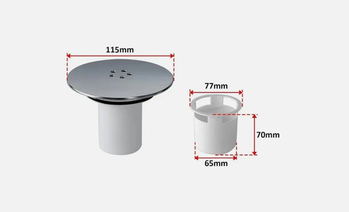 115mm shower drain - trap, cover
