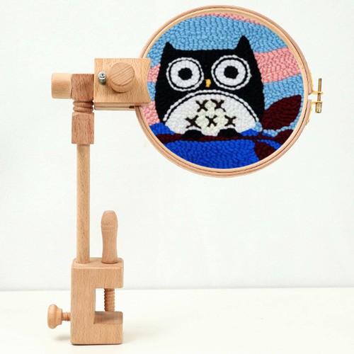 Solid beech wood embroidery - wood,