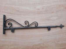 SIGN BRACKET Hanging B&B Home PUB SHOP  Hand  Crafted  WROUGHT IRON WALL MOUNTED