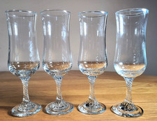 4 x Crystal Champagne Flute