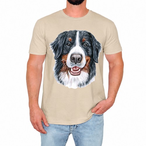 Happy bernese mountain dog - happy,