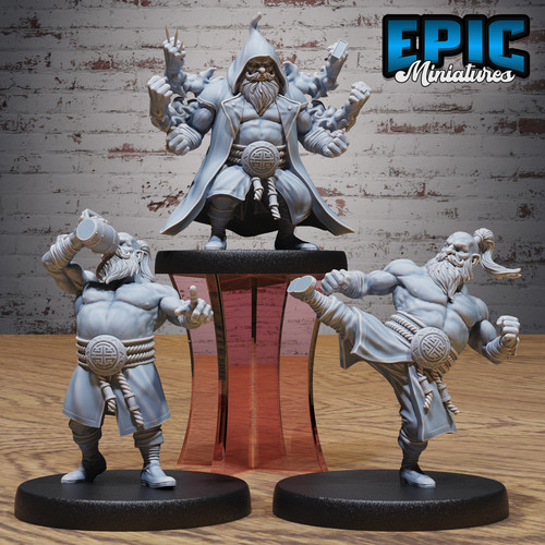 Dwarf monk dnd miniature - dwarf,