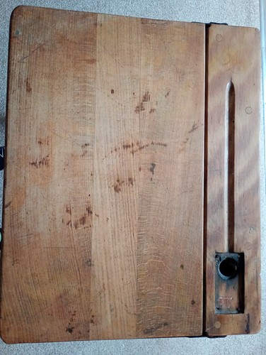 Vintage wooden school desk - vintage,