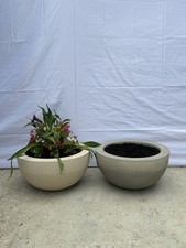 Concrete Bowl Planter, Cement