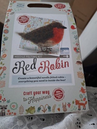 Red robin needle felting - felting, craft