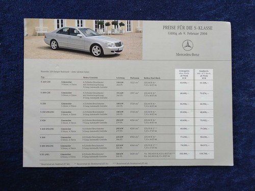 Mercedes class w220 320 - s,