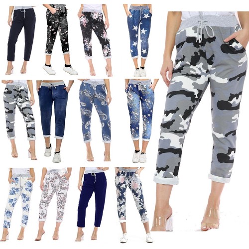 Italian paisley trousers yoga - paisley,