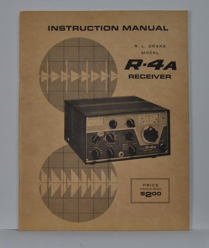 Manual for drake receiver - drake, r-4a