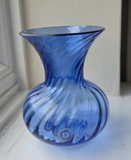Vintage Dartington Blue Glass