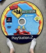 The Simpsons Hit And Run PlayStation 2 Game PS2 CD Disc Rug 80x80cm *RARE*