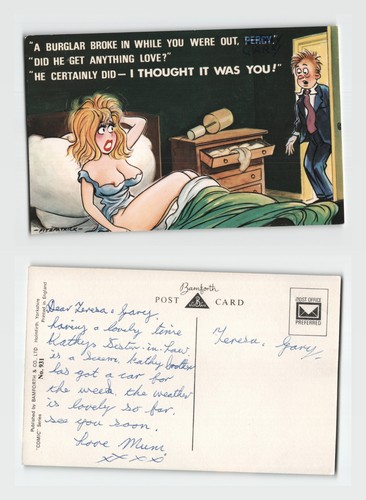 Postcard bamforth comic - -,