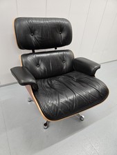 Vitra Eames Lounge Black Chair Cherry Wood 