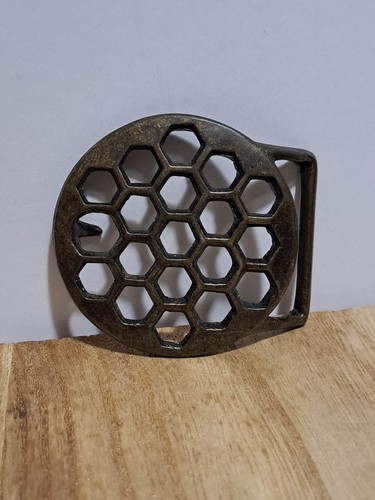 Vintage honeycomb belt buckle - honeycomb,
