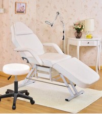 Beauty Salon Chair Bed Reclining Facial Therapy Massage Table Tattoo Couch Stool