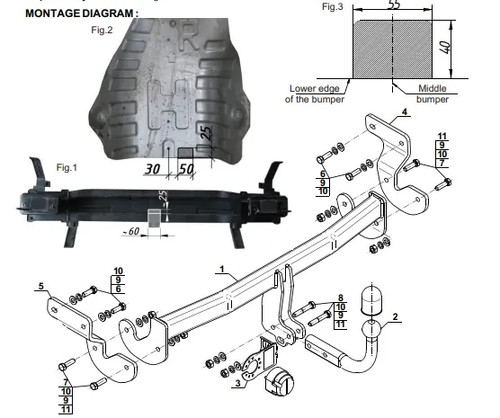Swan neck tow bar for - tow,