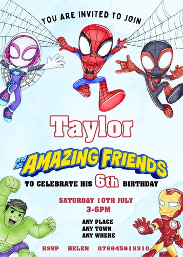 Personalised spidey friends - spidey,