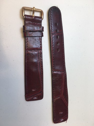 Vintage burgundy leather 22mm - vintage,