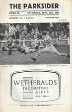 Hunslet v Oldham Rugby League Programme (23/9/61)