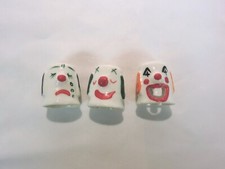 3 Ceramic Porcelain Clown