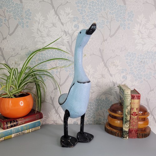 Ornamental crackle glaze duck - ornamental,