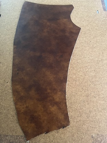 Brown mottled shoe leather - mottled,