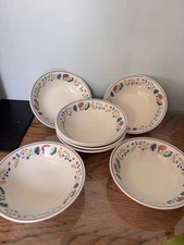 8x BHS PRIORY FLORAL PATTERN CEREAL OR SOUP BOWLS ( 6.5”)