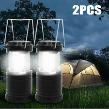 2 x 30 LED Portable Camping Torch Battery Operated Lantern Night Light Tent Lamp