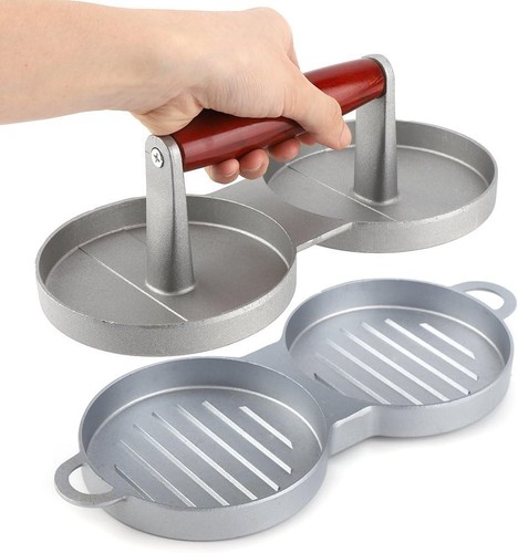 Double burger press mold - press,