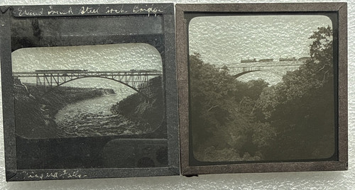 Magic lantern slides trains - slides,