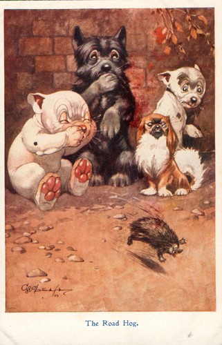 Bonzo postcard george - bonzo,