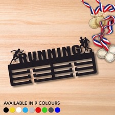 Running Medal Hanger RUNNER Acrylic Holder Includes Fixings Many Colour Choices