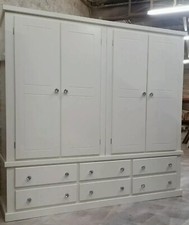 HANDMADE BERKSHIRE (IVORY) SIX DRAWER 4 DOOR QUAD WARDROBE NOT FLAT-PACK/ASMBLE