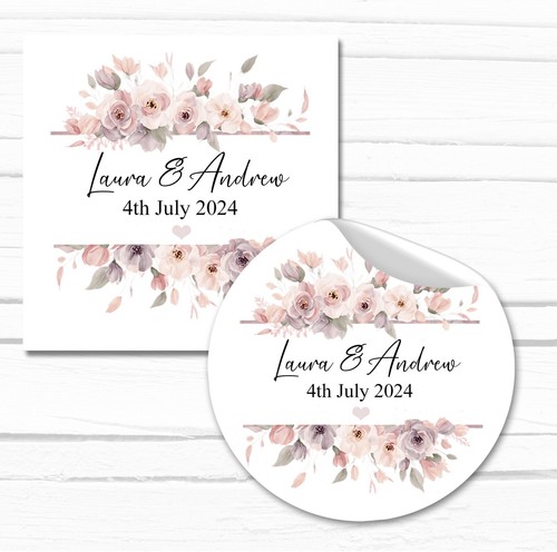 Personalised wedding stickers - wedding,