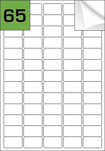 Removable sheets 65 white - 65,