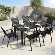 7 Pcs Outdoor Dining Set with