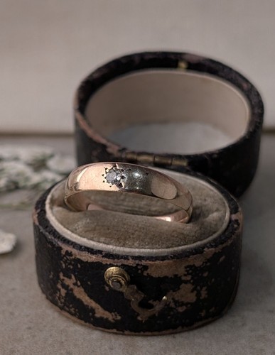 Antique 14ct rose - gold, band