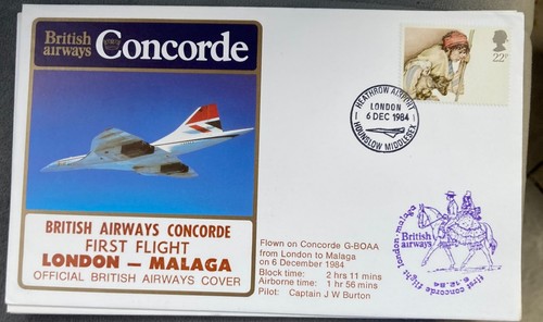 Concorde flown cover british - concorde,